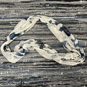 Blue and Silver Infinity Scarf, Great Condition